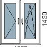 Окно поворотное + поворотно-откидное REHAU Sib (70мм)
