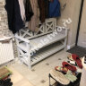 Скамейка из массива с поручнями Скамейка из массива с поручнями