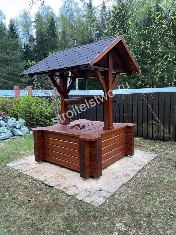 Домик для колодца из бруса